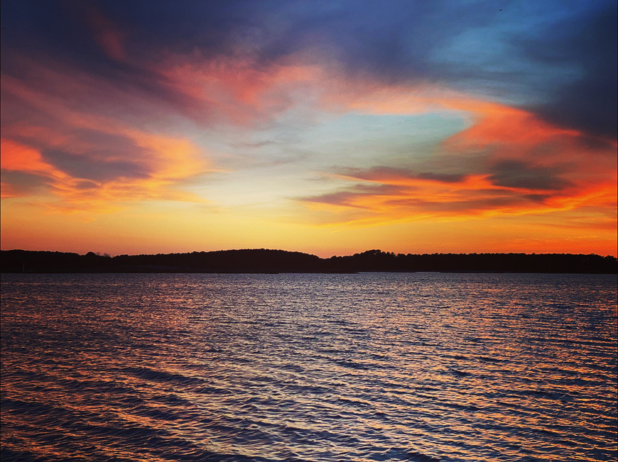 Sunset in Bethany Beach, Delaware.